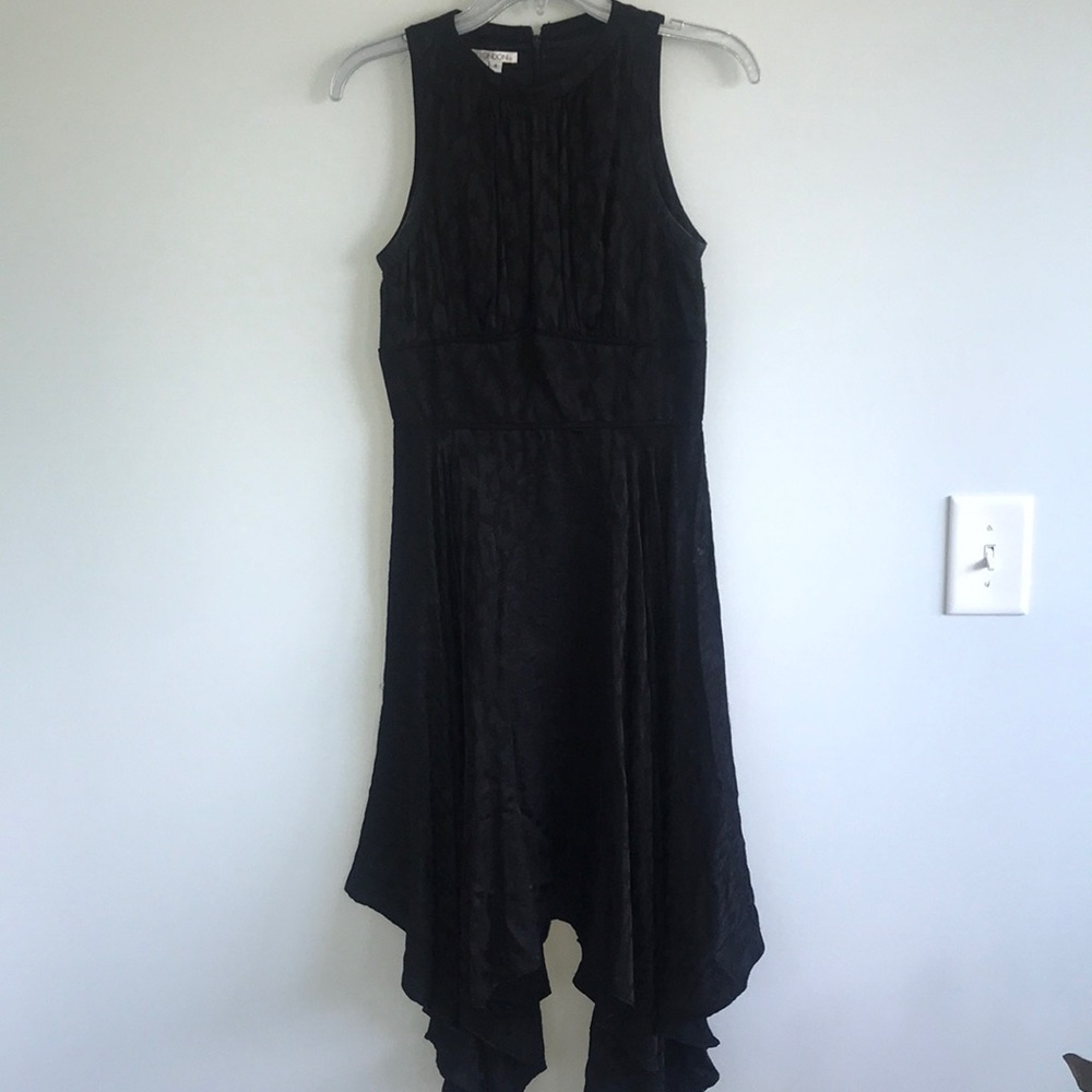 Black leopard dress